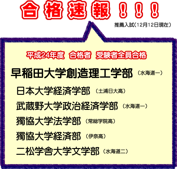 合格速報